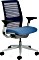 Steelcase Think Bürostuhl mit Armlehnen, royalblau/kobaltblau (465A300WFH04)