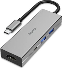 Hama USB-C Multiport-Adapter USB 3.2 Typ-C/HDMI 1.4 Adapter + 3-port Hub (200107)
