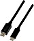 LogiLink USB-C 3.1 [Stecker] auf DisplayPort 1.2 [Stecker] 4K 60Hz Adapterkabel schwarz, 1.8m (UA0335)