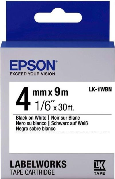 Epson LK-1WBN taśma do drukarek, 4mm, czarny/biały