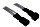 BitFenix Alchemy 3-Pin przedłużenie 60cm, sleeved srebrny/czarny (BFA-MSC-3F60SK-RP)
