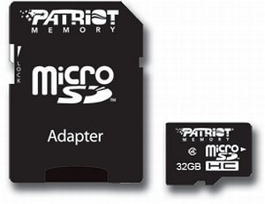 Patriot Signature microSDHC 32GB Kit, Class 4