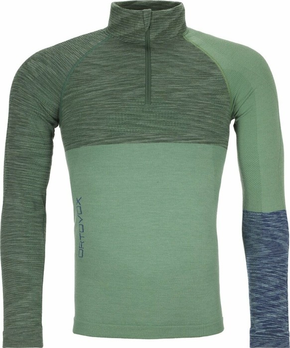 Ortovox 230 Competition Zip Neck Shirt langarm green isar blend (Herren)