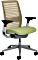 Steelcase Think Bürostuhl mit Armlehnen, beige/grün (465A300WFH01)