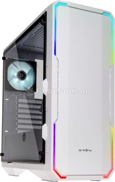 BitFenix Enso RGB, biały, szklane okno