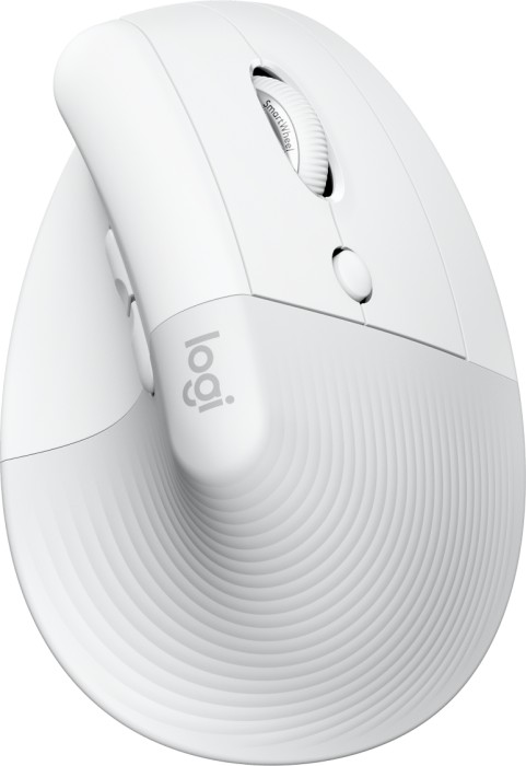 Logitech Lift Vertical Ergonomic Mouse, Off-white, Logi Bolt, USB/Bluetooth