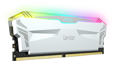 Lexar Ares RGB white DIMM kit 16GB, DDR4-4000, CL18-22-22-42