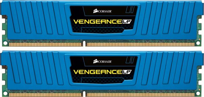 Corsair Vengeance LP blau DIMM Kit 16GB, DDR3-1600, CL10-10-10-27 (CML16GX3M2A1600C10B)