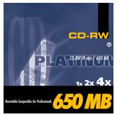BestMedia Platinum CD-RW 74min/650MB, sztuk 25