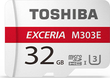 Toshiba Exceria M303E R98/W65 microSDHC 32GB Kit, UHS-I U3, Class 10