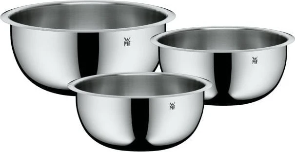 WMF Gourmet Bol De Cuisine 20 Cm – Inox 18/10 Avec Fond Silicone Antidérapant Et Grand Bec Verseur
