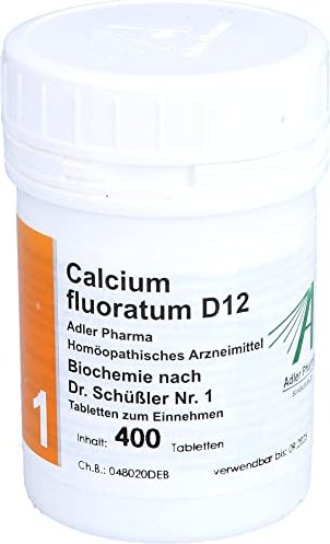 Adler 1 wapń fluoratum D12 tabletki, 400 sztuk