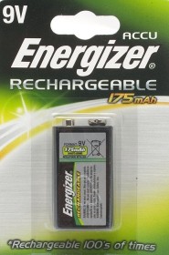 Energizer Accu Recharge 9V-Block NiMH 175mAh