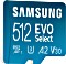 Samsung EVO Select R130 microSDXC 512GB Kit, UHS-I U3, A2, Class 10 Vorschaubild