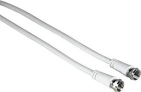 Hama SAT-Anschlusskabel, F-Stecker - F-Stecker, 3m, weiß