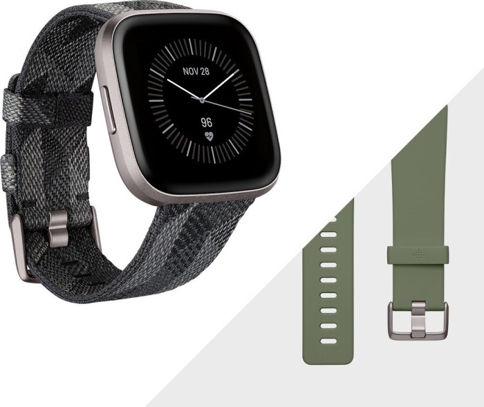 Fitbit Versa 2 Special Edition Aktivitäts-Tracker smoke woven/mist grey aluminium