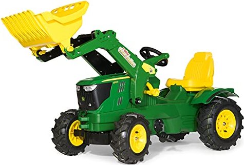 Rolly Toys John Deere 6210 R Traktor mit Frontlader und Luftbereifung grün 