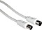 Hama Antennen-Kabel Koax-Stecker - Koax-Kupplung, 3m, 85dB, weiß (11905)