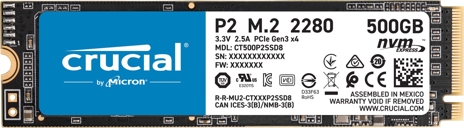 Crucial P2 SSD 500GB, (CT500P2SSD8) € 53,00 | Preisvergleich Geizhals Deutschland