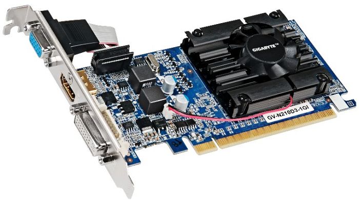 GIGABYTE GeForce 210 (Rev. 5.0), 1GB DDR3, VGA, DVI, HDMI