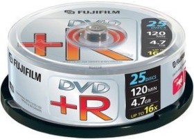 Fujifilm DVD+R 4.7GB 16x, 25-pack Spindle