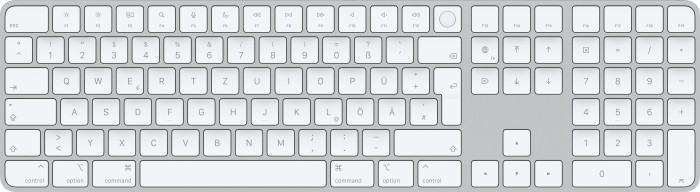 Apple Magic Keyboard mit Touch ID und Ziffernblock für Mac mit Apple Chip, weiß/silber, DE