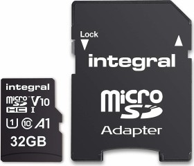 Integral High Speed R100 microSDHC 32GB Kit, UHS-I U1, A1, Class 10