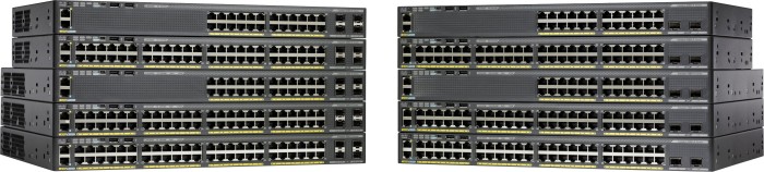 Cisco Catalyst 2960-X LAN Base Rack Gigabit Managed Stack switch, 48x RJ-45, 4x SFP