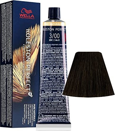Wella Koleston Perfect Me+ Pure Naturals Haarfarbe 3/00 dunkelbraun natur intensiv, 60ml
