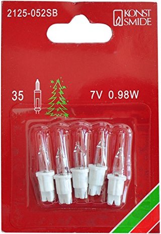 Konstsmide Ersatzbirne für Weihnachtsbeleuchtung klar 7V 1.2W, 5er-Pack