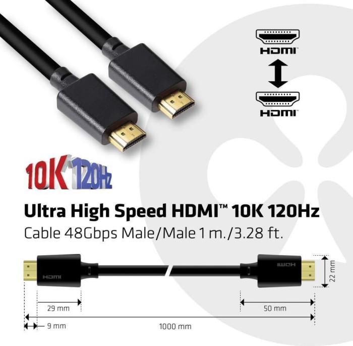 Club 3D Ultra High Speed przewód HDMI 10K, 1m