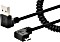 Manhattan przewód spiralny USB-A na kabel ładowarki Micro USB 1m czarny (356237)