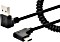 Manhattan Spiralkabel USB-A auf USB-C Ladekabel 1m schwarz (356220)