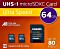 Philips microSDXC R80/W30 microSDXC 64GB Kit, UHS-I U1, A1, Class 10, sztuk 2 (FM64MP45D)