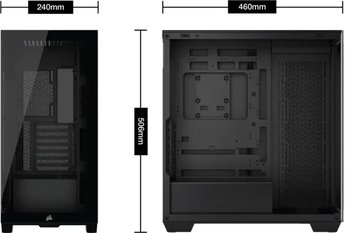 Corsair iCue 3500X RGB, czarny, szklane okno