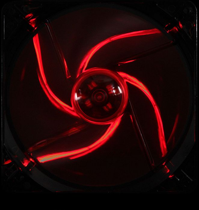 Cooltek silent Fan 140 LED, czerwony, 140mm
