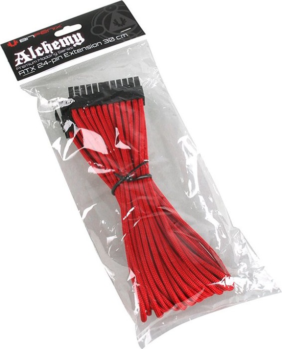 BitFenix Alchemy 24-Pin ATX przedłużenie 30cm, sleeved czerwony