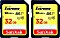 SanDisk Extreme PLUS R100/W60 SDHC 32GB, UHS-I U3, Class 10, 2er-Pack (SDSDXWT-032G-GNCI2)