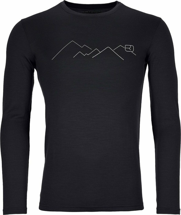Ortovox 185 Merino Mountain Shirt langarm black raven (Herren)