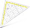 Aristo technical drawing triangle ruler 22.5cm, transparent (AR1650/1)