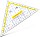 Aristo TZ-Dreieck 22.5cm mit abnehmbaren Griff, transparent (AR1650/3)