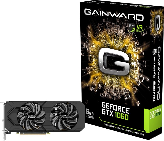 Gainward GeForce GTX 1060, 6GB GDDR5, DVI, HDMI, 3x DP