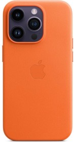 Apple Leder Case mit MagSafe für iPhone 14 Pro orange