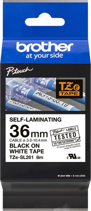 Brother TZe-SL261 Beschriftungsband 36mm, schwarz/weiß