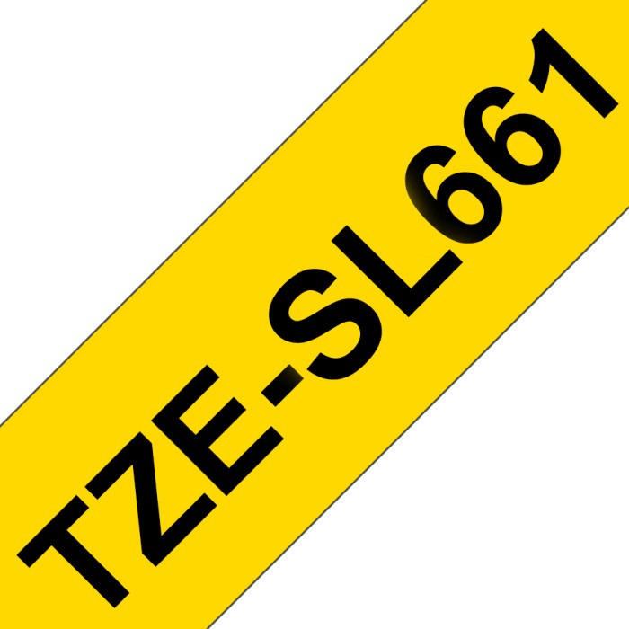 Brother TZe-SL661 Beschriftungsband 36mm, schwarz/gelb
