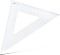 Aristo set square 45° 26cm with facet, transparent (AR4526F)