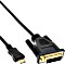 InLine mini przewód HDMI/DVI 0.5m (17474P)