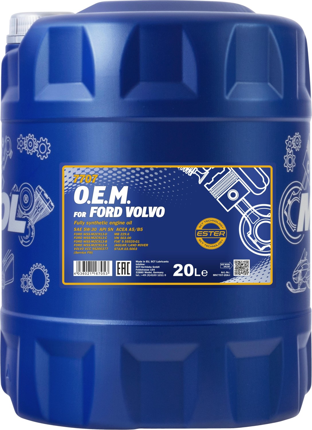 5W-30 Mannol 7707 Formula FR für Volvo Ford Opel Motoröl 5 Liter