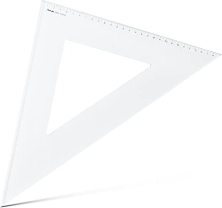 Aristo Zeichendreieck 45° 29.7cm mit Facette, transparent
