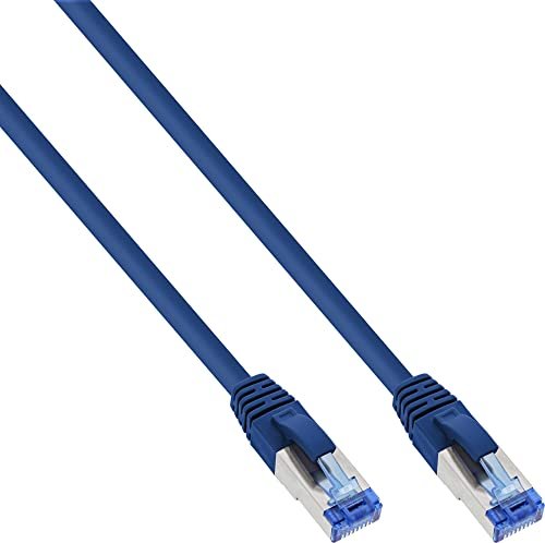 InLine kabel patch, Cat6a, S/FTP, RJ-45/RJ-45, 0.25m, niebieski